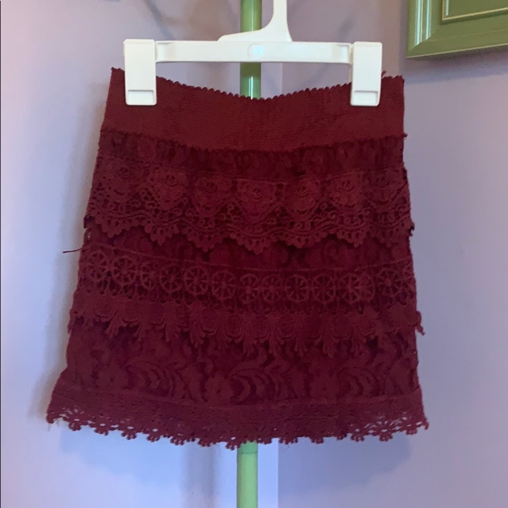 Wine colored skirt